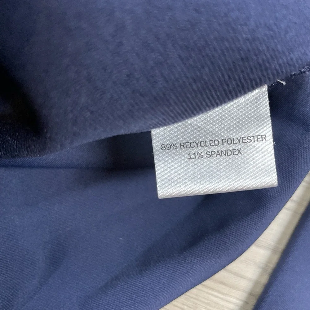 Peter Millar Perth Performance 1/4 Zip Pullover Men Sz XL Navy Blue Company Logo